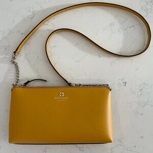 Kate Spade New York Leather Shoulder/Crossbody Designer Bag Golden Rod Yellow